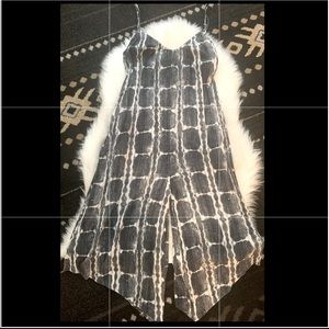 Tie - Dye linen jumpsuit with pockets